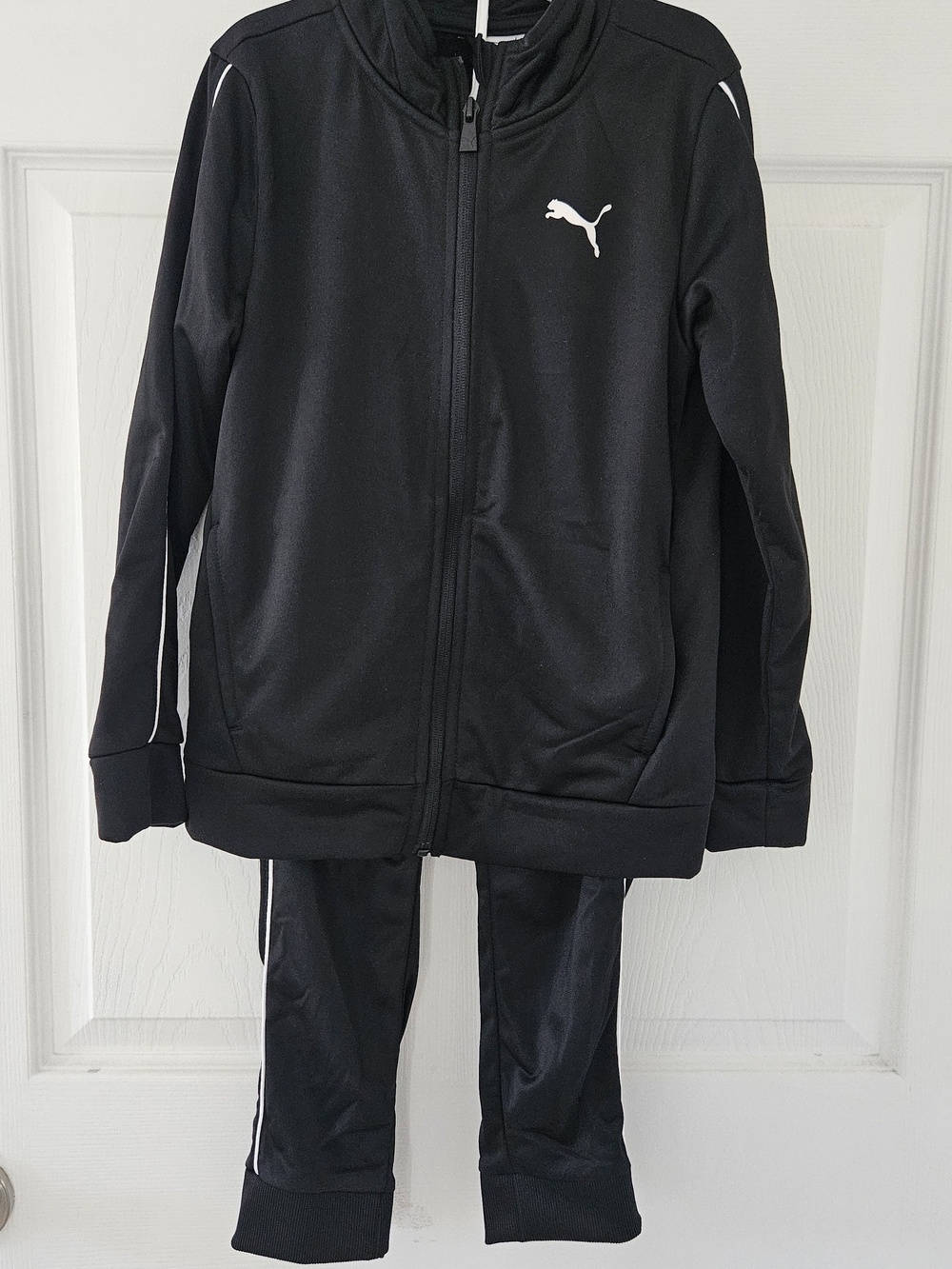 Puma Black Track Jacket and Pants Set with White Logo - Picture 1 of 10